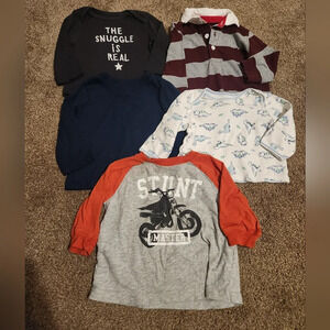 💓3/$10 Lot of 5 Boy's Long Sleeved 6 Months Shirts